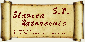 Slavica Matorčević vizit kartica